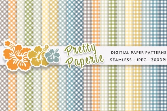 20 Gingham Digital Paper Backgrounds for Effortless Style