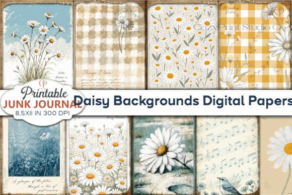 Daisy Backgrounds Digital Papers: Beyond the Page