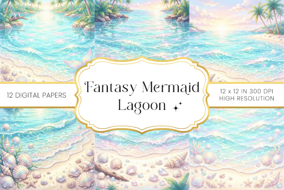 Dive Into Design: The Allure of Fantasy Mermaid Lagoon Backgrounds