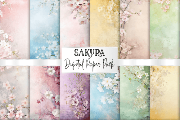 Embrace the Elegance of Sakura Digital Backgrounds for Your Projects