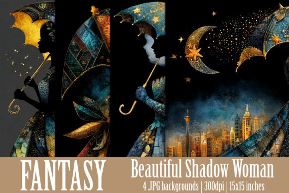Fantasy Shadow Woman 15x15 Backgrounds: Unleash Your Creative Vision