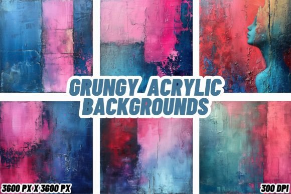 Inject Raw Energy with Grungy Acrylic Backgrounds