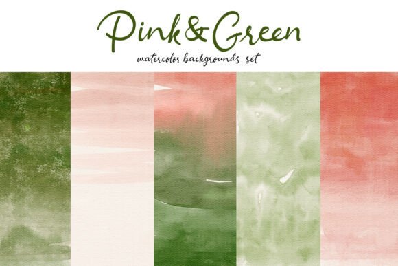 Integrating Pink & Green Watercolor Backgrounds Into Modern Design