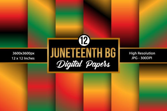 Juneteenth Colors Gradient Backgrounds for Modern Design
