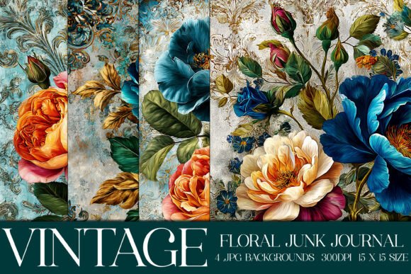 Junk Journal Floral Backgrounds: A Designer's Toolkit