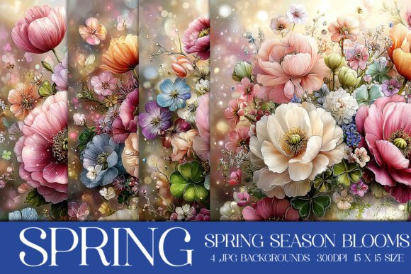 Spring Season Blooms Backgrounds: Elevate Your Digital and Print Projects