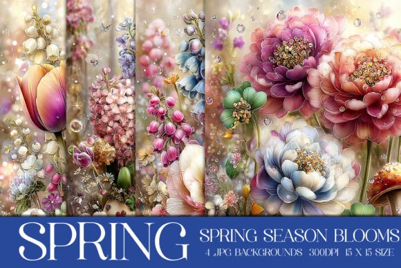 Spring Season Blooms Backgrounds: Elevate Your Digital & Print Crafts