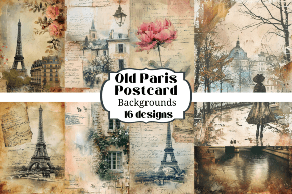 Timeless Elegance: Using Vintage Paris Postcard Backgrounds