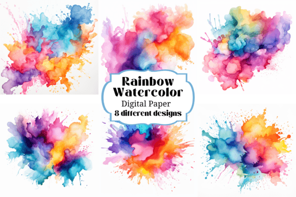 Unleash Vibrant Creativity with Rainbow Watercolor Backgrounds
