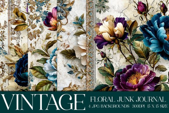 Unveiling Junk Journal Floral Backgrounds, S23